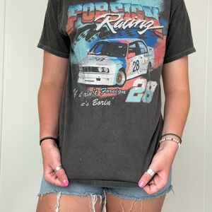 PacSun Gray Graphic Racing T-Shirt